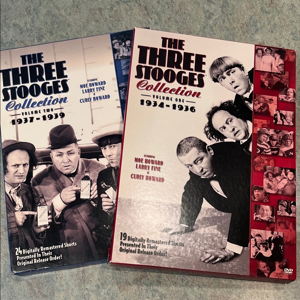The Three Stooges Collection DVD Set - Blue and Red Covers